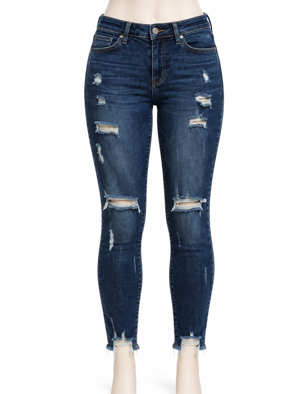 KanCan Dalton Mid Rise Distressed Skinny Jeans XL NWT